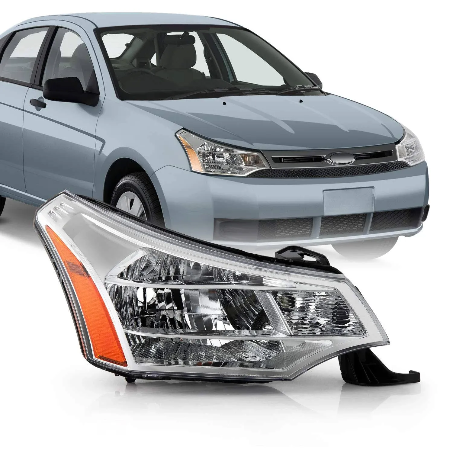 AKKON - For 2008-2011 Ford Focus OE Factory Style Headlights Replacement - Passenger Right Side