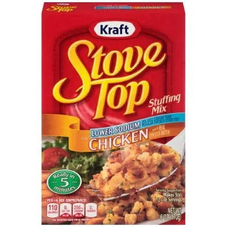 Kraft Stove Top Low-Sodium Chicken Stuffing Mix 6 oz Box