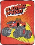 Jay Franco Blaze and The Monster Machines Off to The Races Throw Blanket - Measures 46 x 60 Inches, Kids Bedding - Fade Resistant Super Soft Fleece