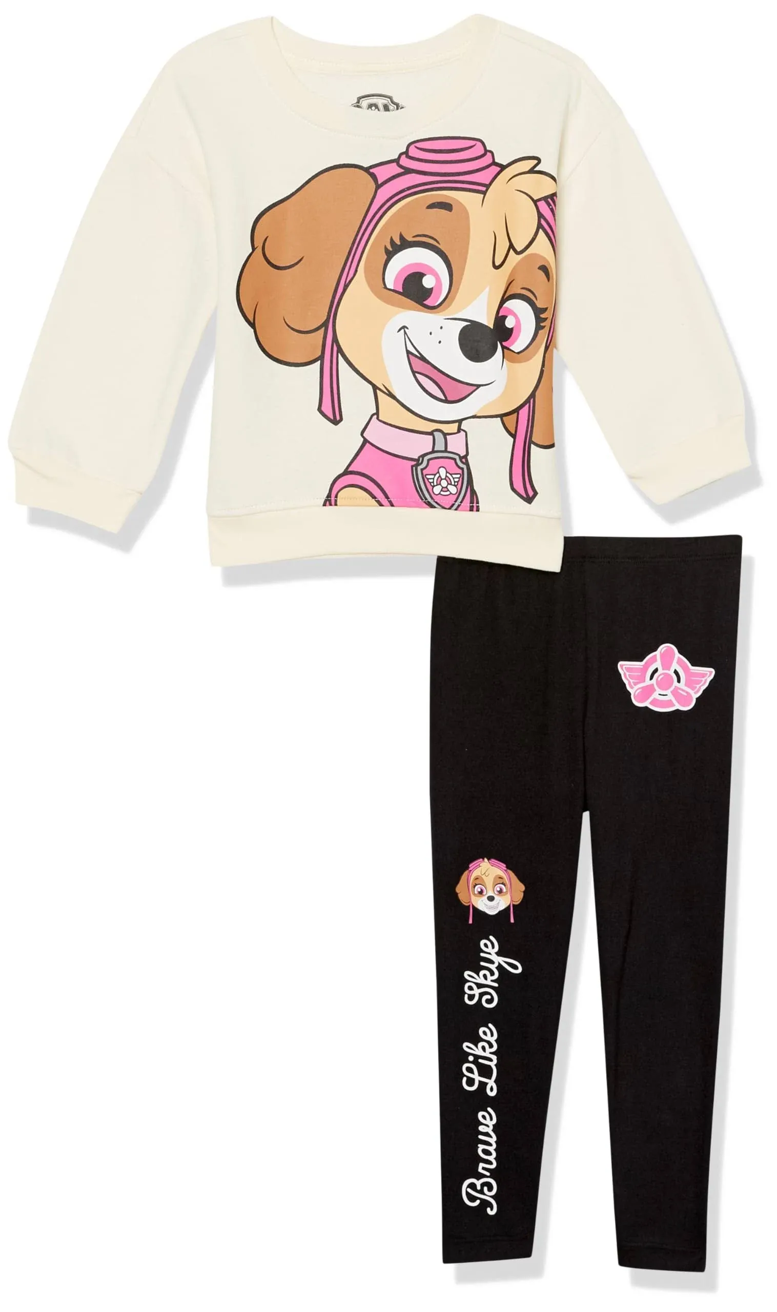 Nickelodeon Girls Paw Patrol Skye Sweatshirt &amp; Legging 2-piece Bundle Set