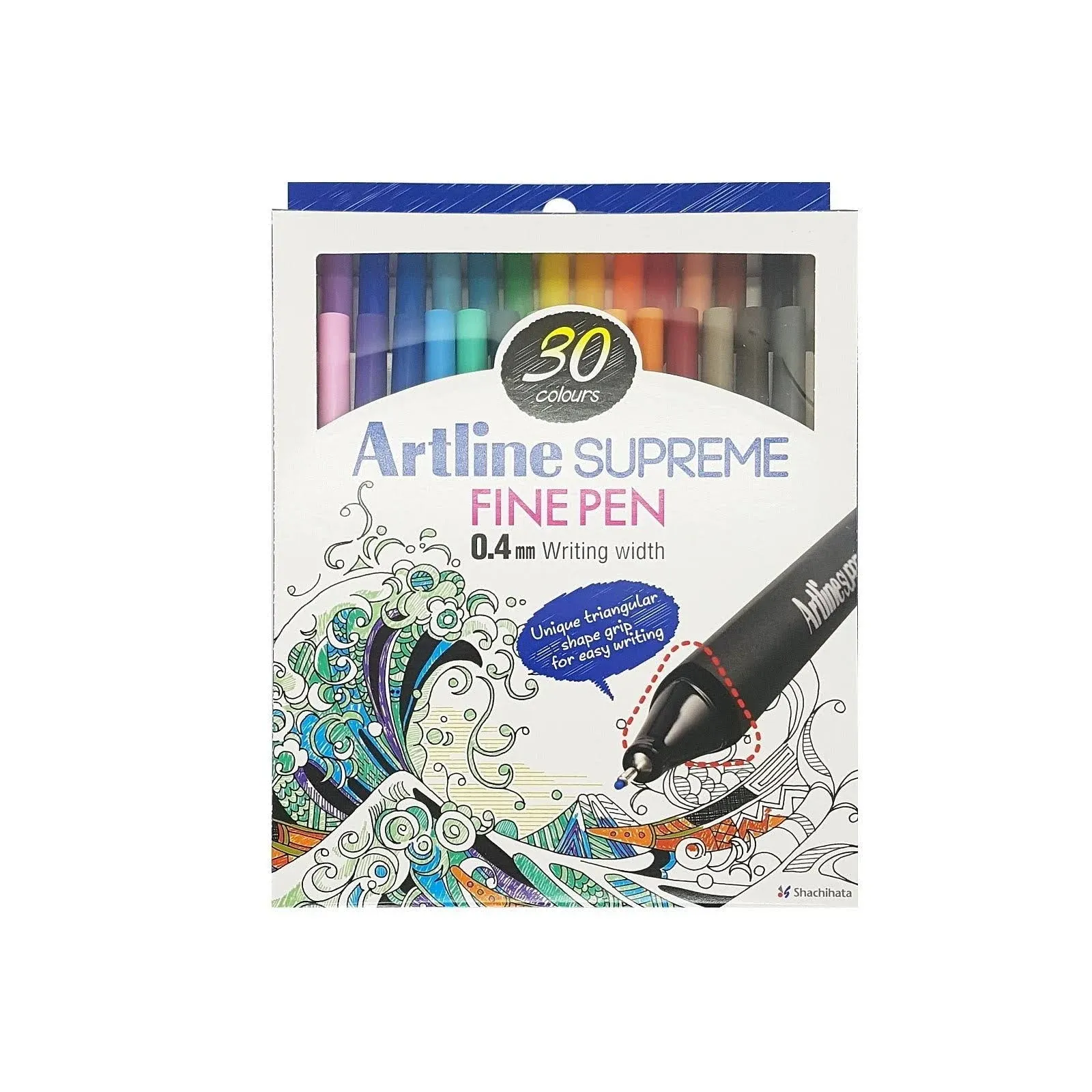 Artline Supreme Fine EPFS-200 Pen 0.4mm Nib | Doodle | 30 Colour Fineliner Pens