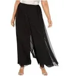 Petite Straight-Leg Overlay Pants