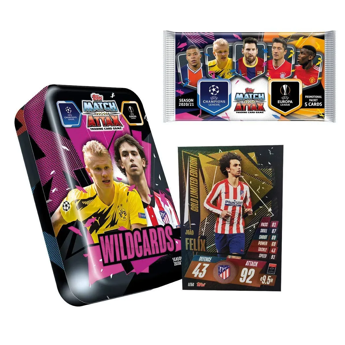 Match Attax 2020-21 Topps Champions League Cards - Mega Tin + 1 Bonus Promo Pack ...