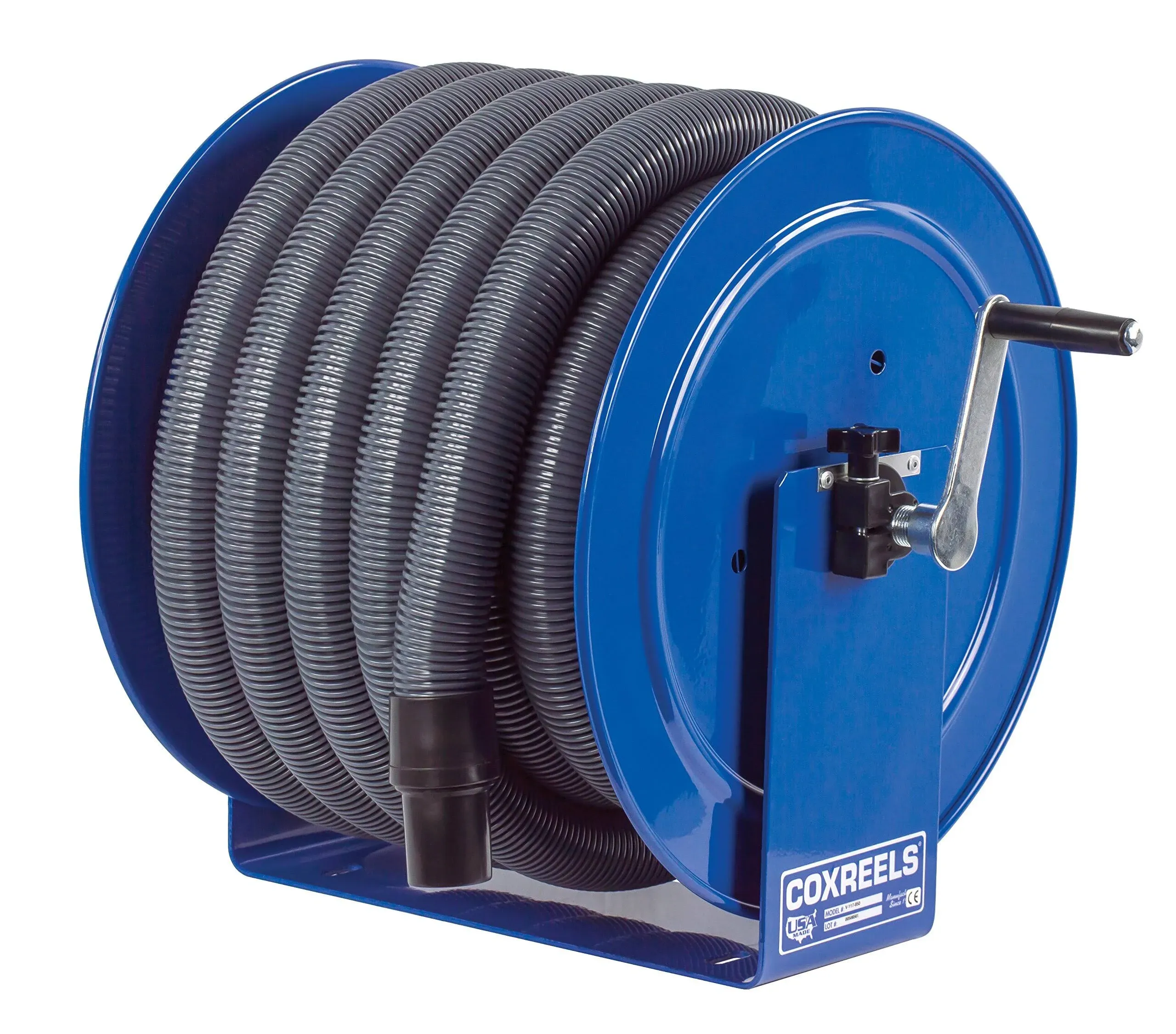 Coxreels V-117H-850, Vacuum Only Direct Crank Rewind Reel: 1 1/2&#034;-2&#034;x50&#039;