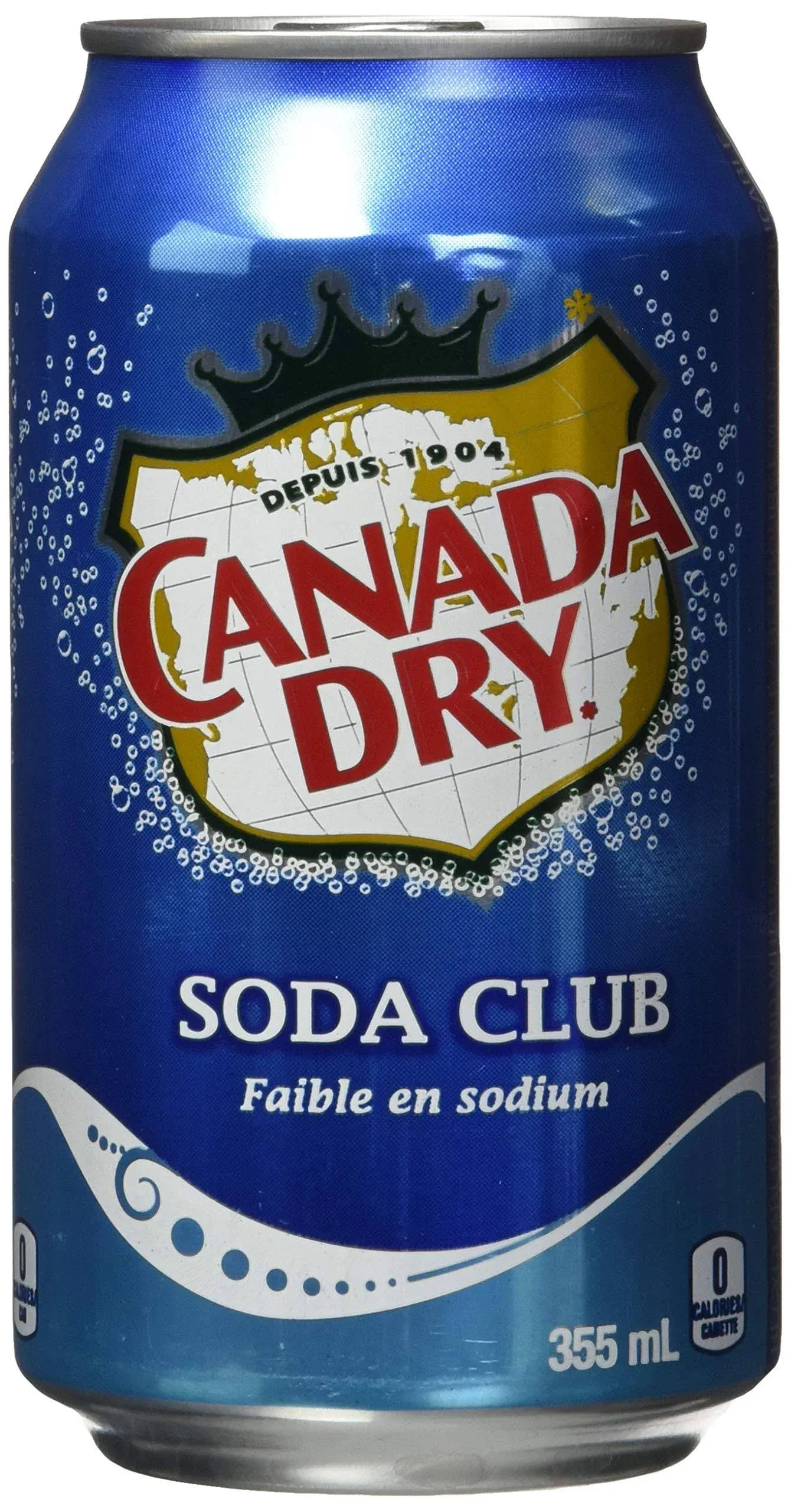 Coca-Cola Canada Dry Club Soda, 12ct/355ml Drinks, (Imported from Canada)