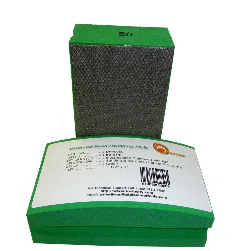 50-Grit Diamond Hand Polishing Pads Block Type