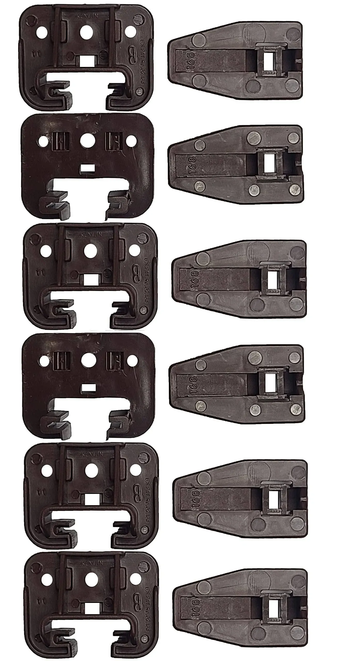 Handy Kenlin Lot of 6 Rite Trak 1 Sets(Drawer Repair Kit), Brown, L6CRT1