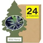 Little Trees Air Fresheners Car Air Freshener. Hanging Tree Provides Long Lasting Scent for Auto or Home. Wild Hemp, 24 Air Fresheners