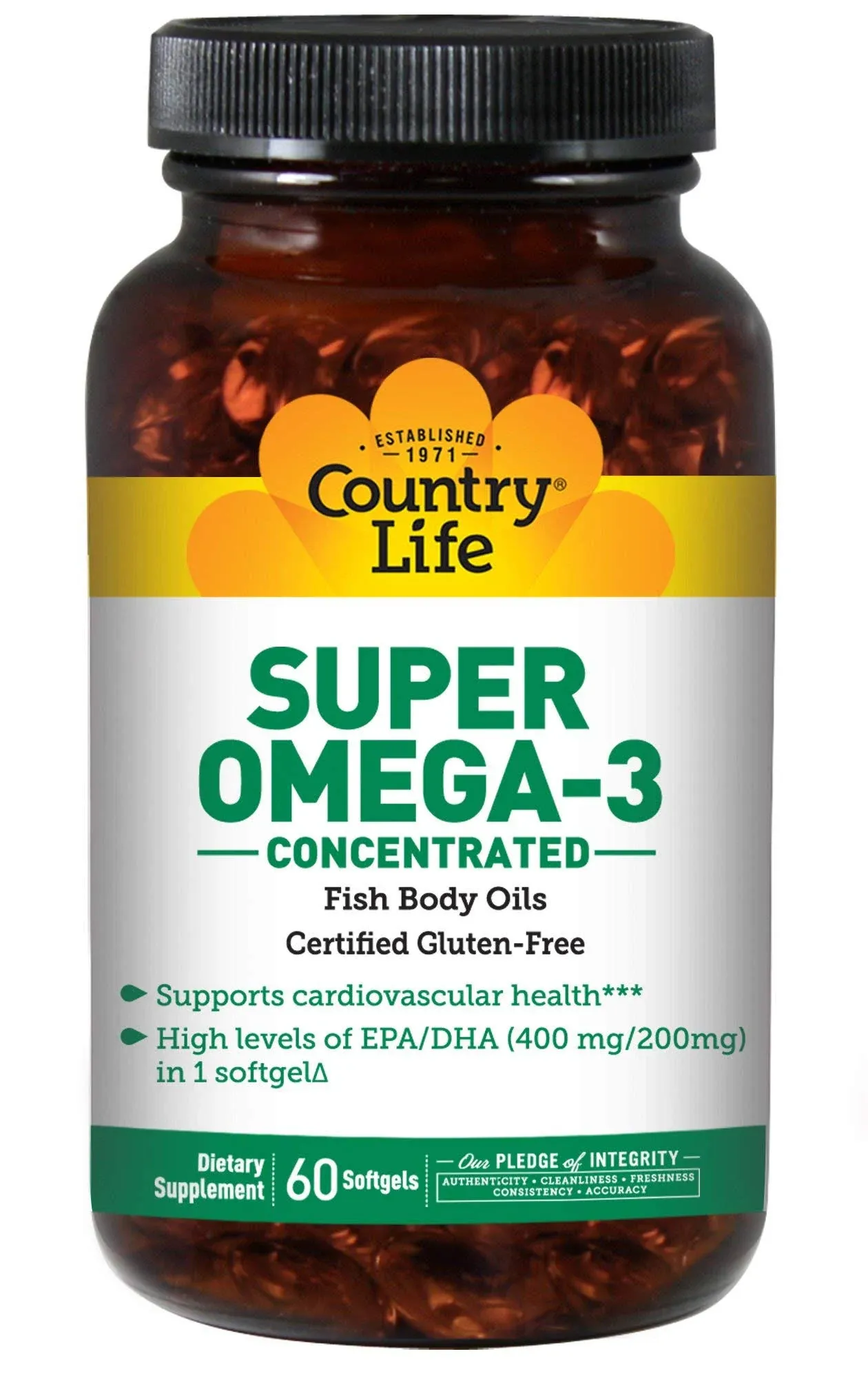 Country Life - Super Omega-3 Concentrated - 60 Softgels