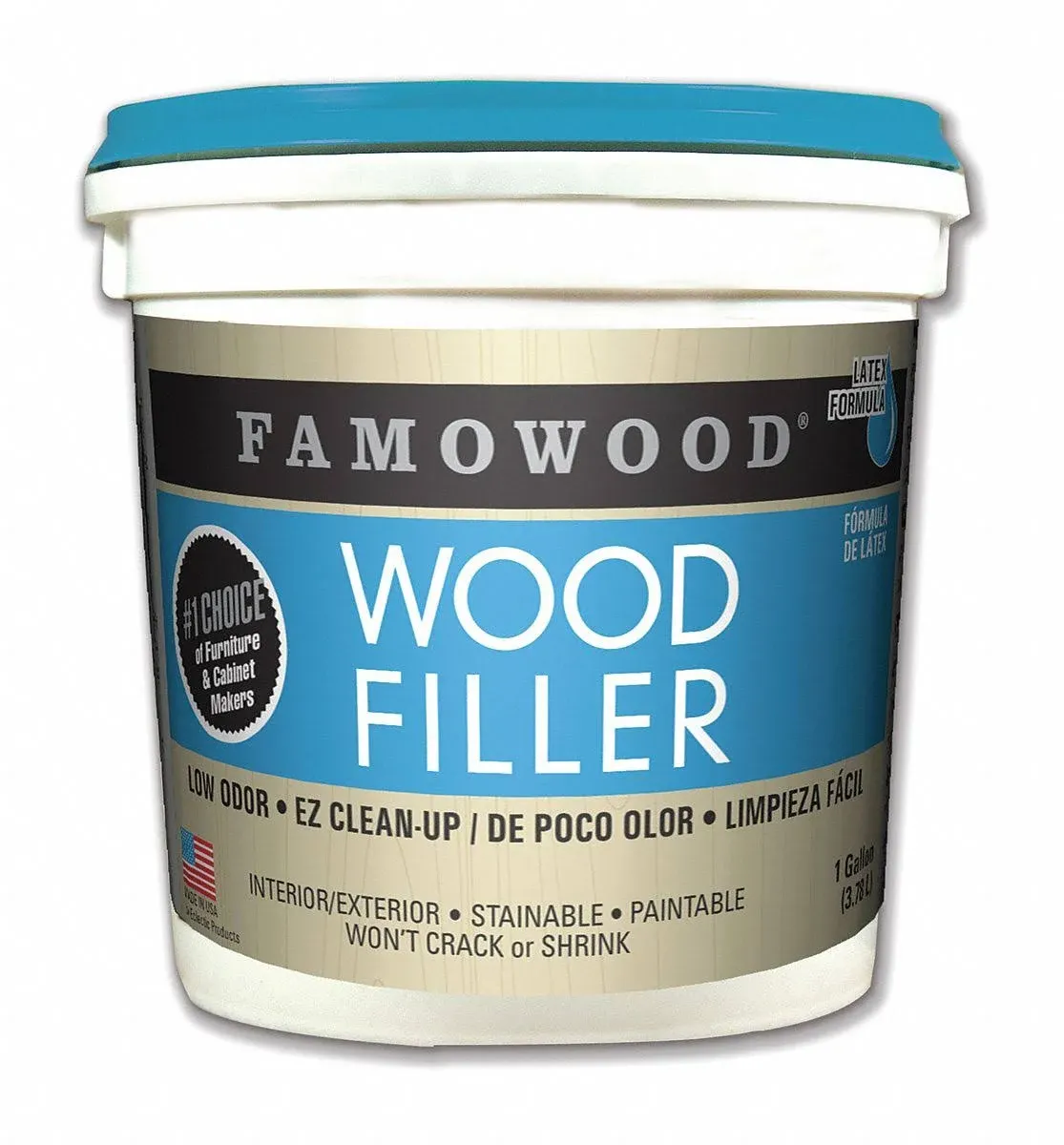 Wood Filler, 1 gal, Pail, White Pine