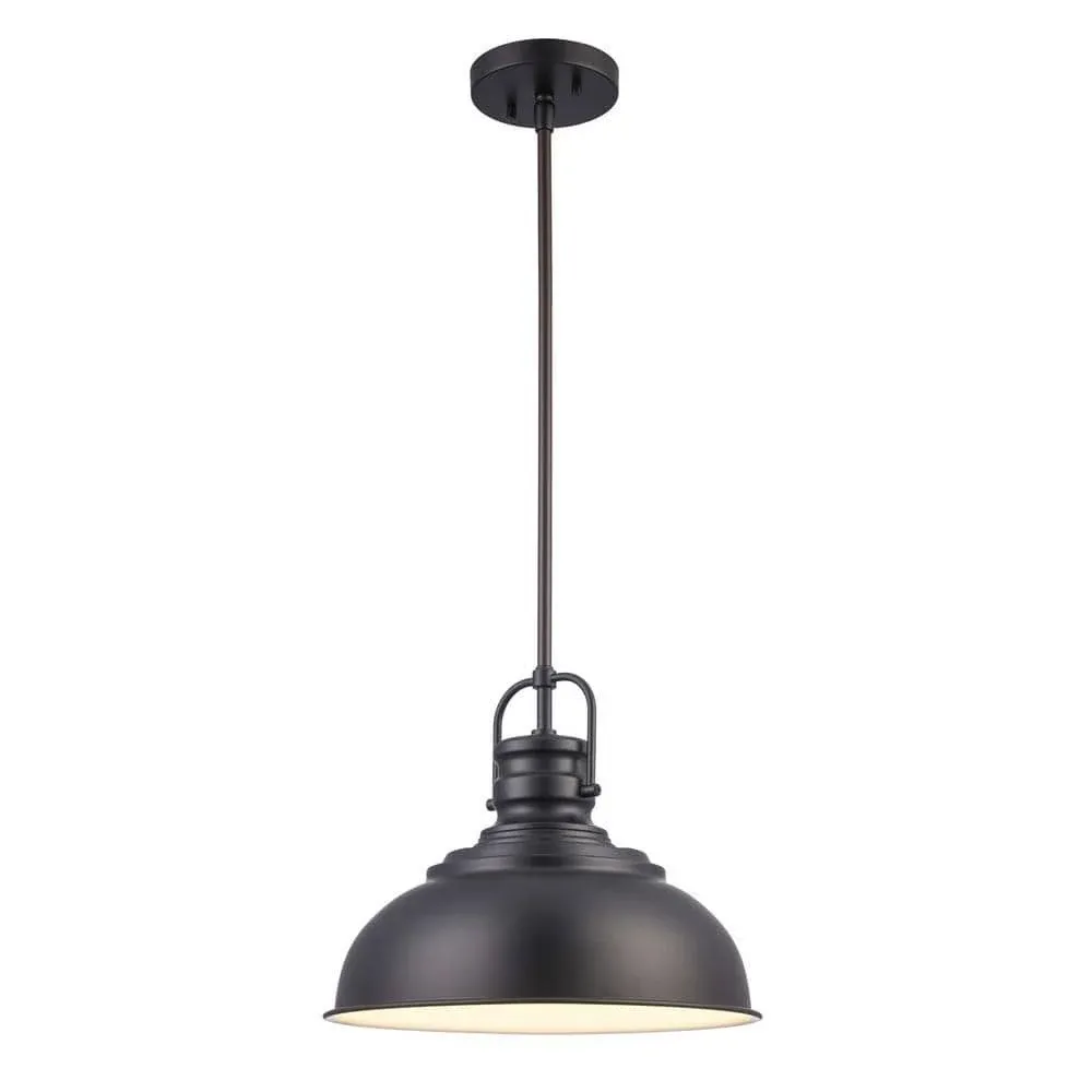 Home Decorators Collection RS20190724-1 BK Shelston 13-In. 1-Light Black ...