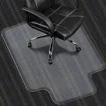 SHAREWIN Chair Mat for Carpeted Floor 48''36'' PVC Protector Floor Mat with Lip, Clear