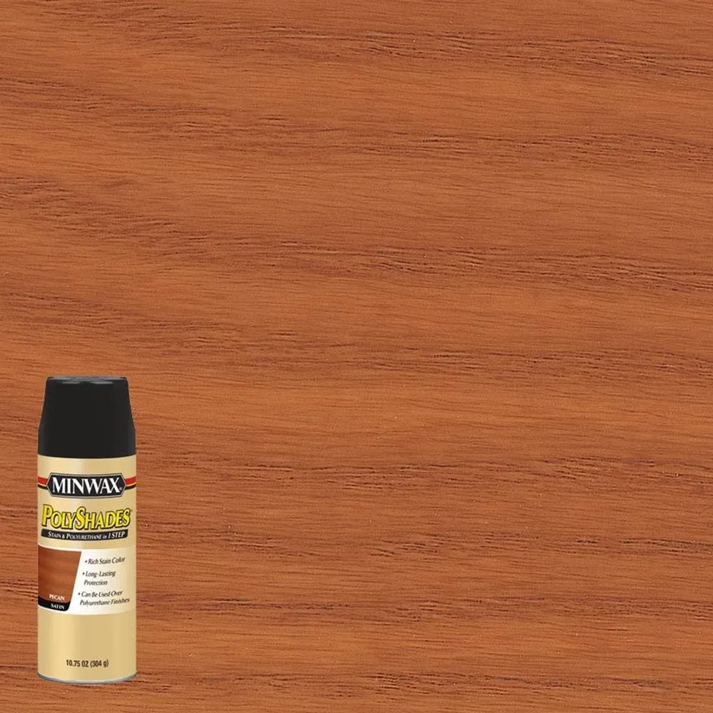 Minwax 313200000 Polyshades - Stain &amp; Polyurethane in 1 Step, 10.75 ounce Spr...