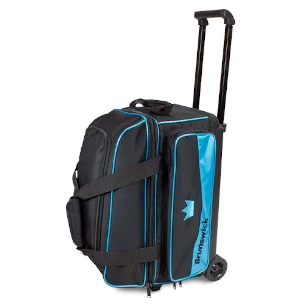 Brunswick Zone Double Roller Bowling Bag - Sky Blue