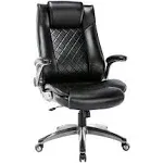 COLAMY Leather Executive Office Chair- High Back Home Computer Desk Chair with ...