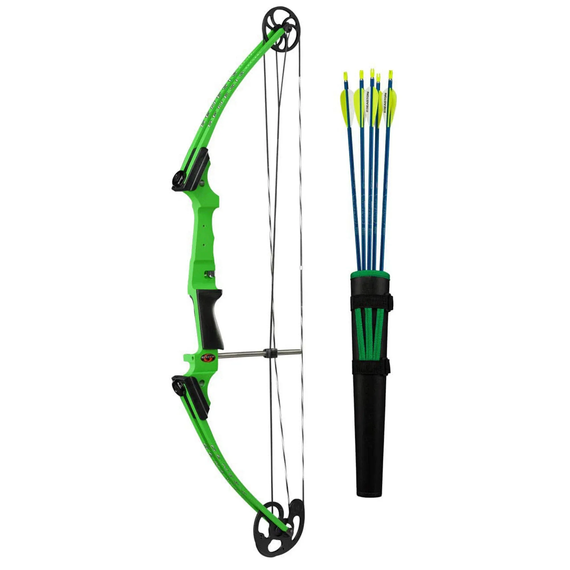 Genesis Original Lightweight Archery Compound Bow/Arrow Set, Right Handed, Green