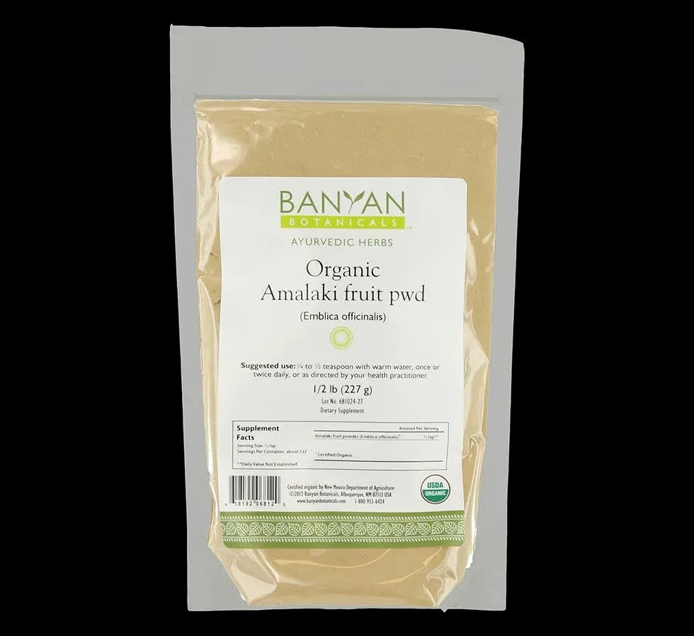 Banyan Botanicals Amalaki Powder – Organic Amla Powder – Nourishing, Gently Cleansing, Supports the Immune System & Promotes Healthy Energy* – 1/2lb. – Non GMO Sustainably Sourced Vegan