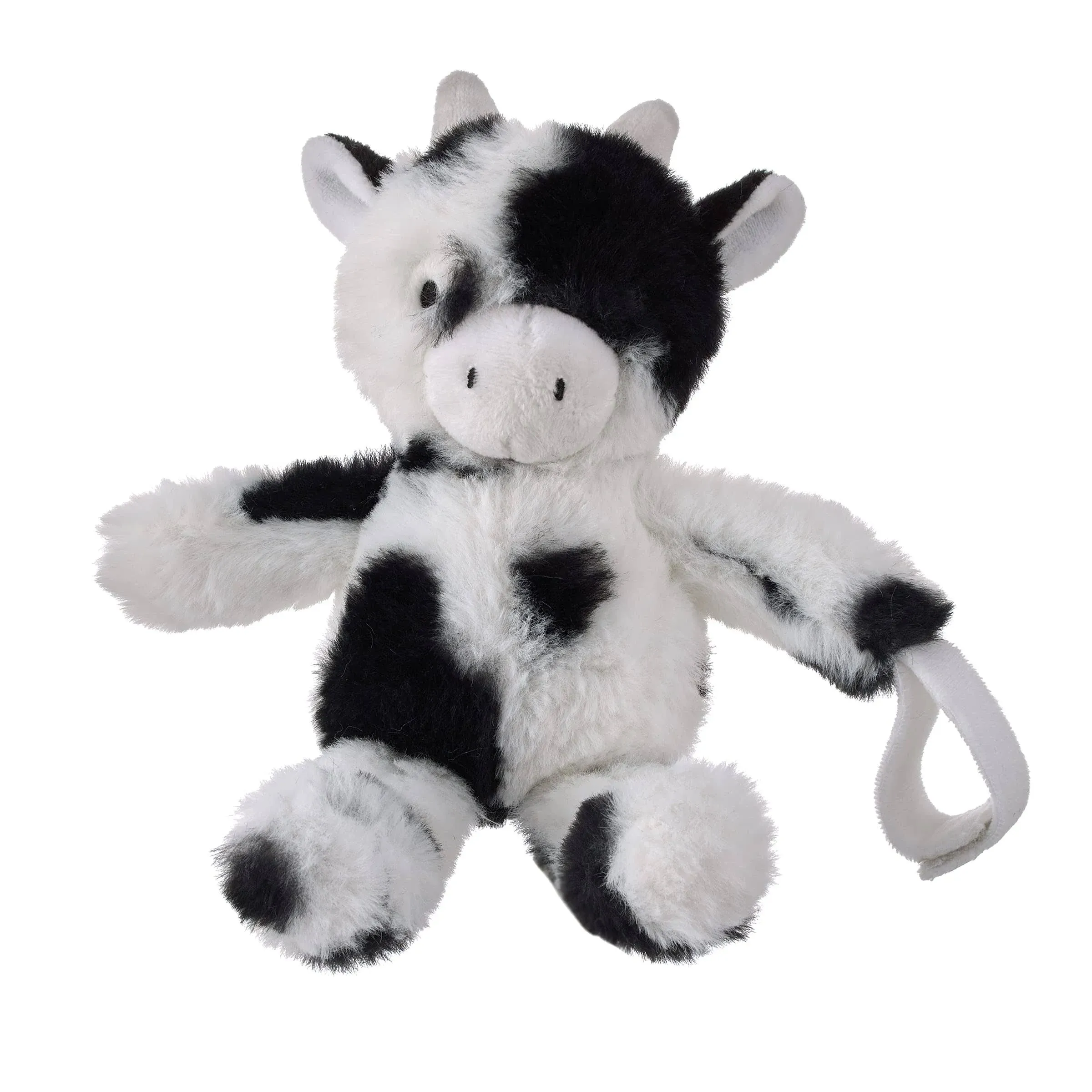 Little Love by NoJo Cow Shaped Black and White Plush Pacifier Buddy