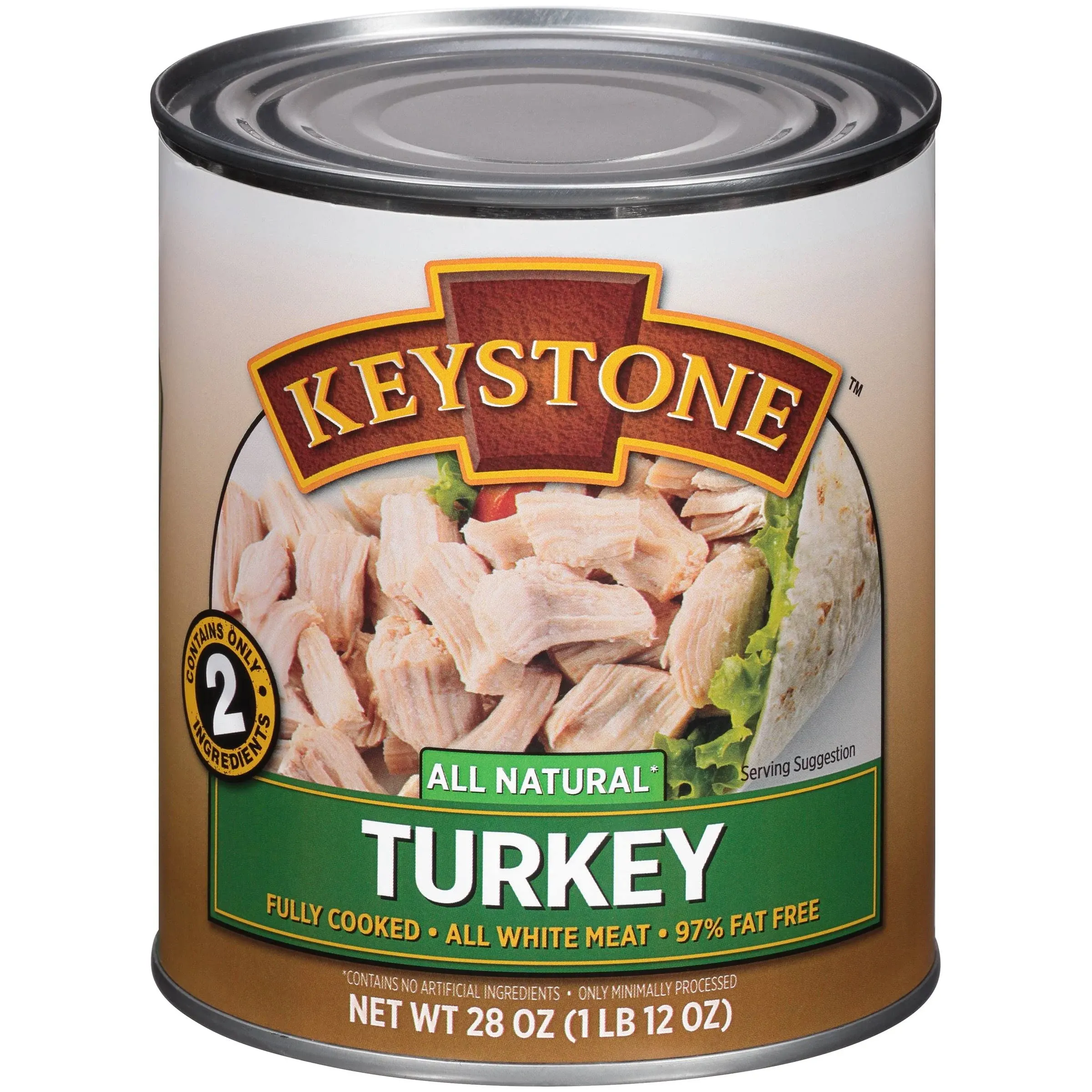 Keystone Meats All Natural Canned Turkey, 28 Ounce