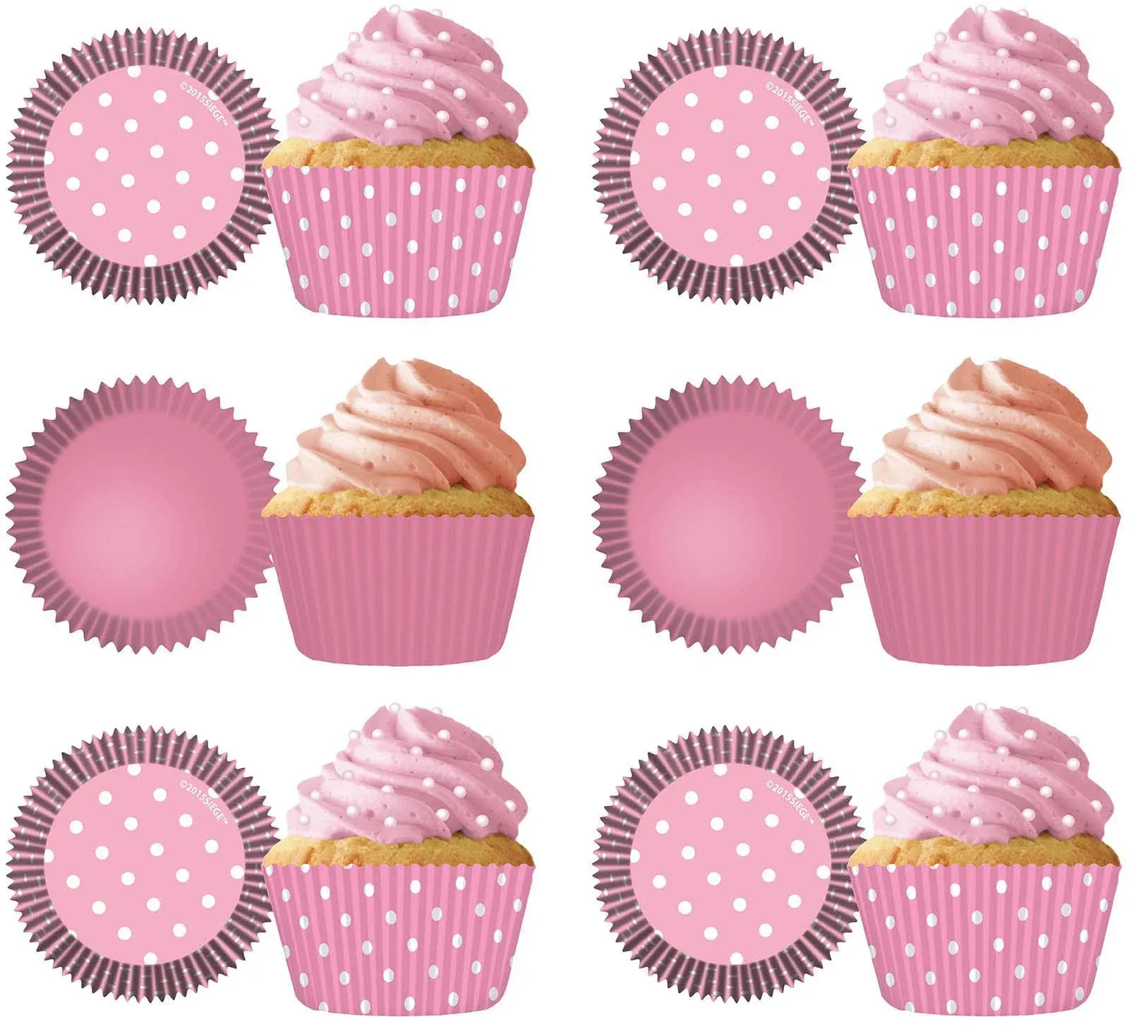 MADE IN USA Pack of 144 Thick Grease Resistant Fluted Cupcake Liners (Baby Shower Girl)