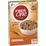 Fiber One Bran Cereal, with Whole Grain, Original - 19.6 oz