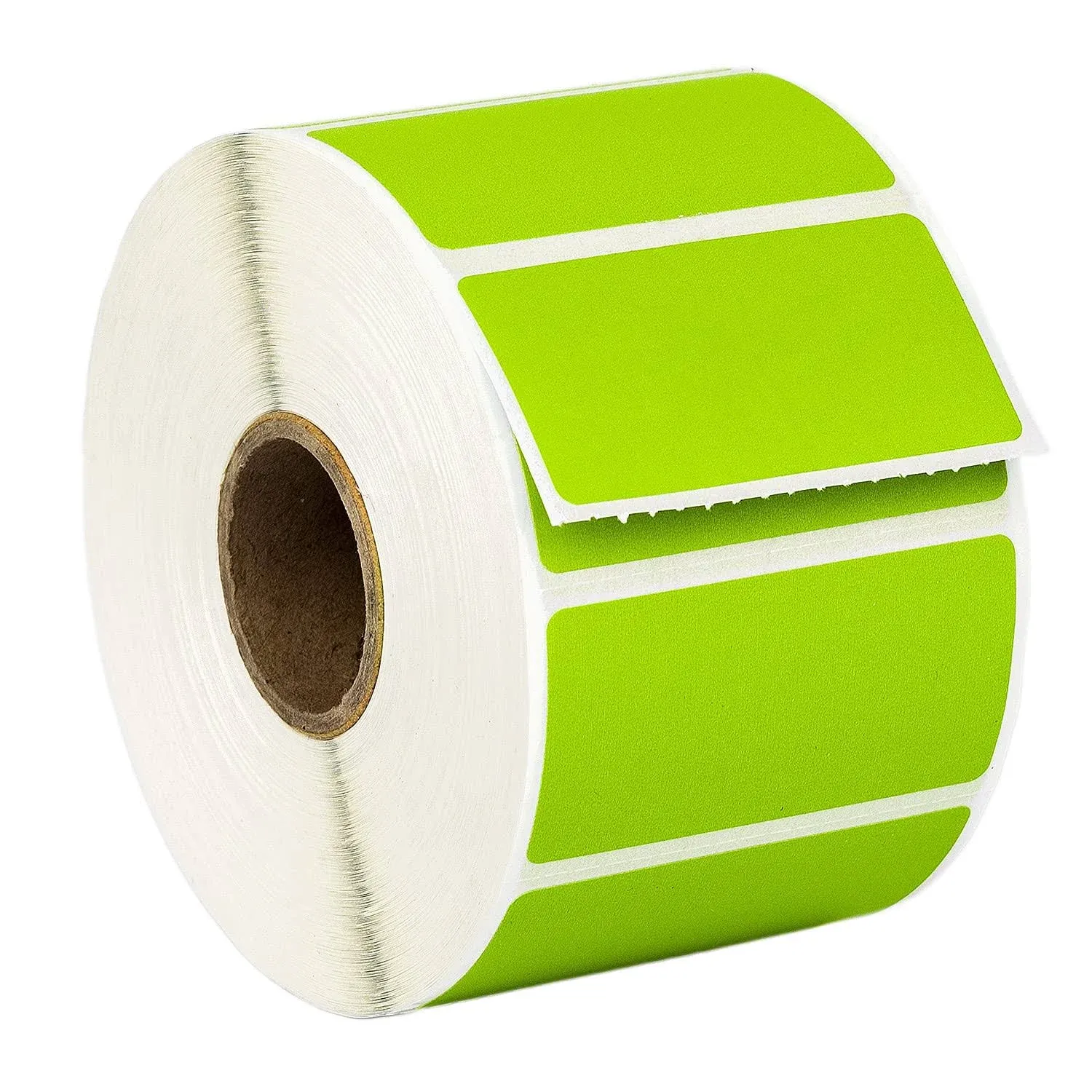 HouseLabels 2" x 1" Green Barcode Labels on 1" Core Compatible with Zebra and ...