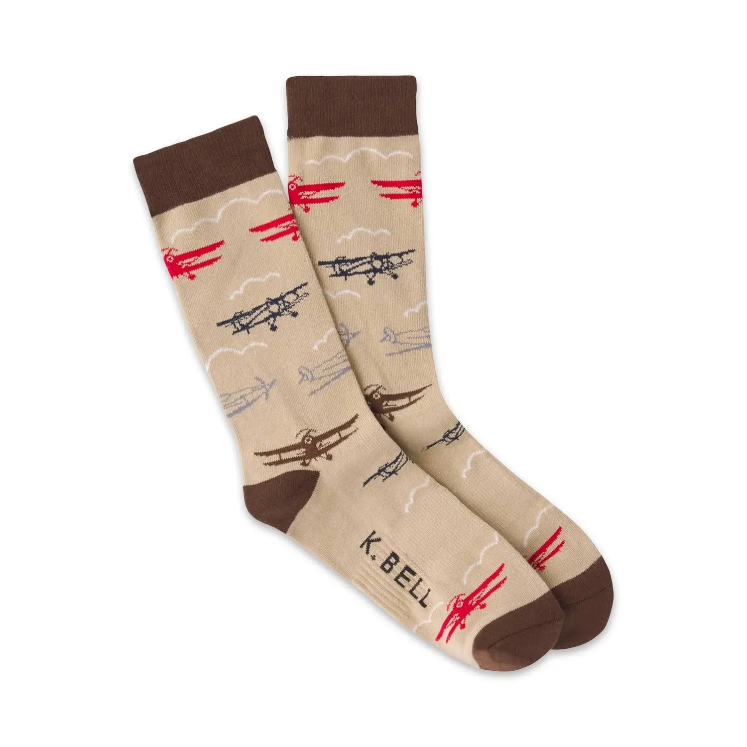 Men's Crew Socks - K Bell - Planes