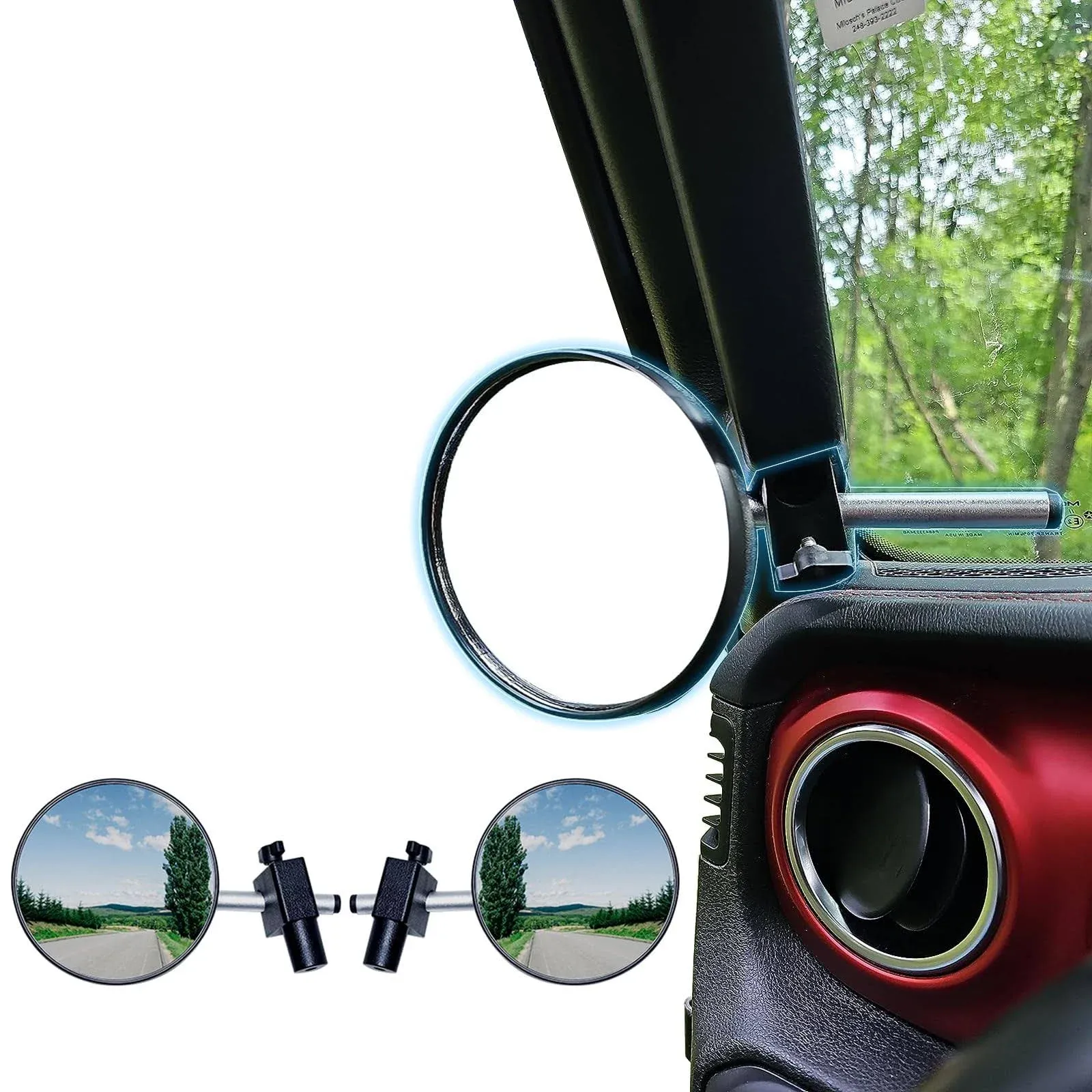 Buling Doors Off Mirrors Professional Off-Road Rearview 2023 Improved Design ...