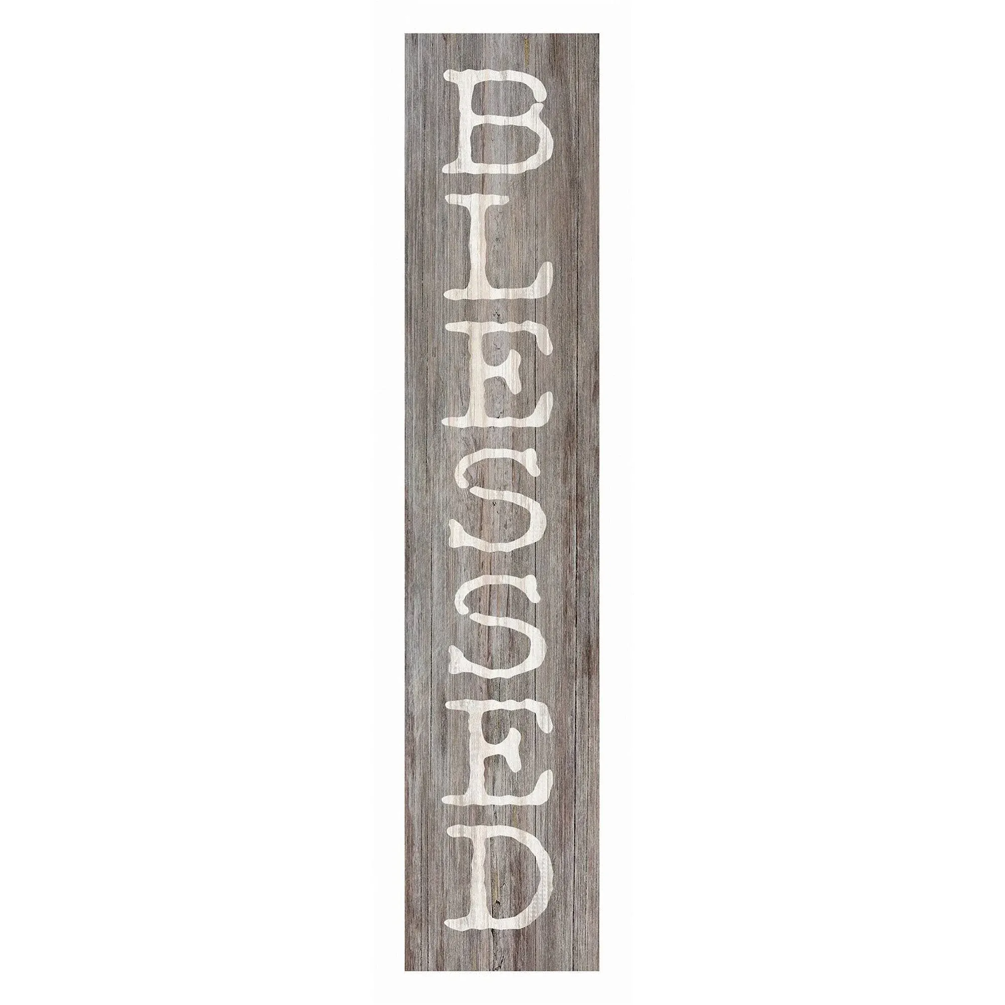 P. Graham Dunn Blessed Rustic Grey 7.25 x 1.5 Inch Wood Vertical Tabletop Block Sign