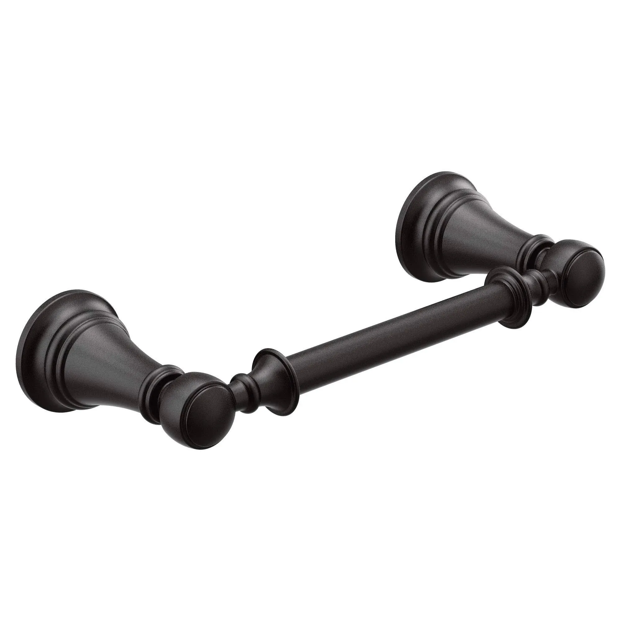 Moen YB8408BL Weymouth Pivoting Double Post Toilet Paper Holder, Matte Black