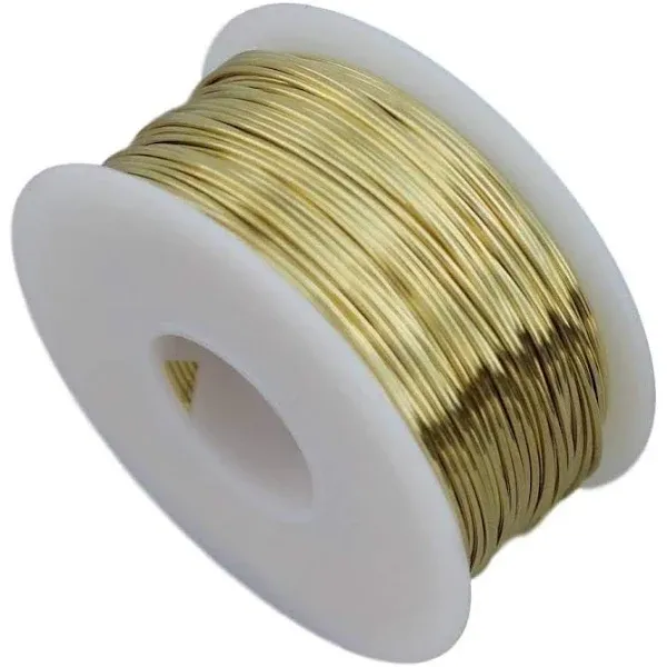 20 GA Round Half Hard Yellow Brass Wire (1 lb. - 340 ft. Spool)