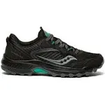 Saucony Womens Excursion TR15 Trail Running Shoe 7.5 Wide Black/Jade, Women's