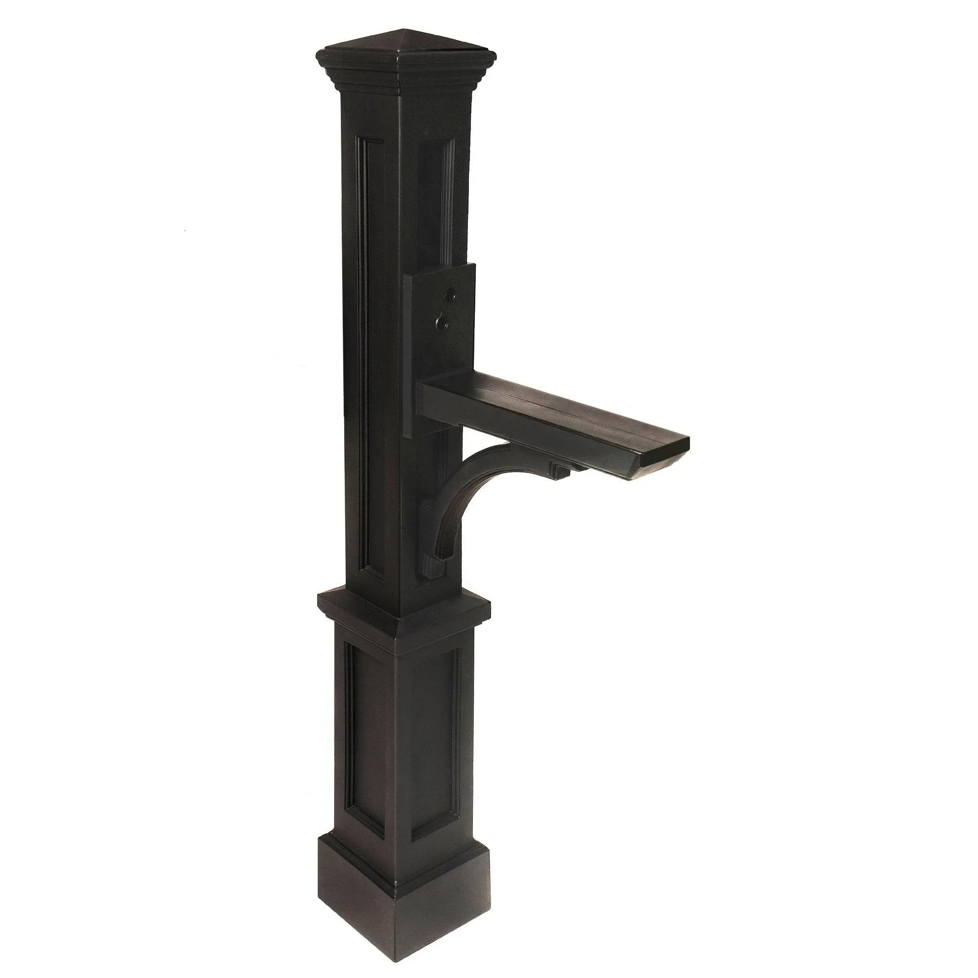 Mayne Newport Plus Vinyl Mailbox Post - Black