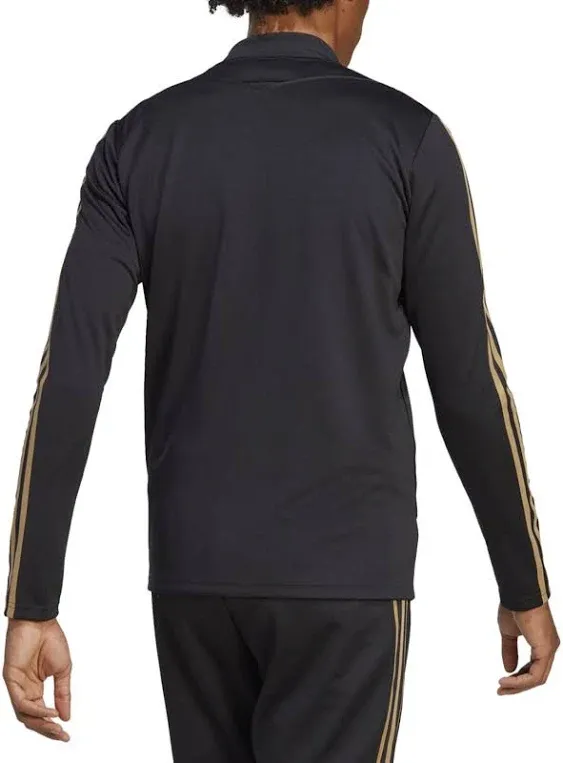 Tiro 23 Slim Fit Reflective Zip-front Three-stripe Training Jacket In Black,silver