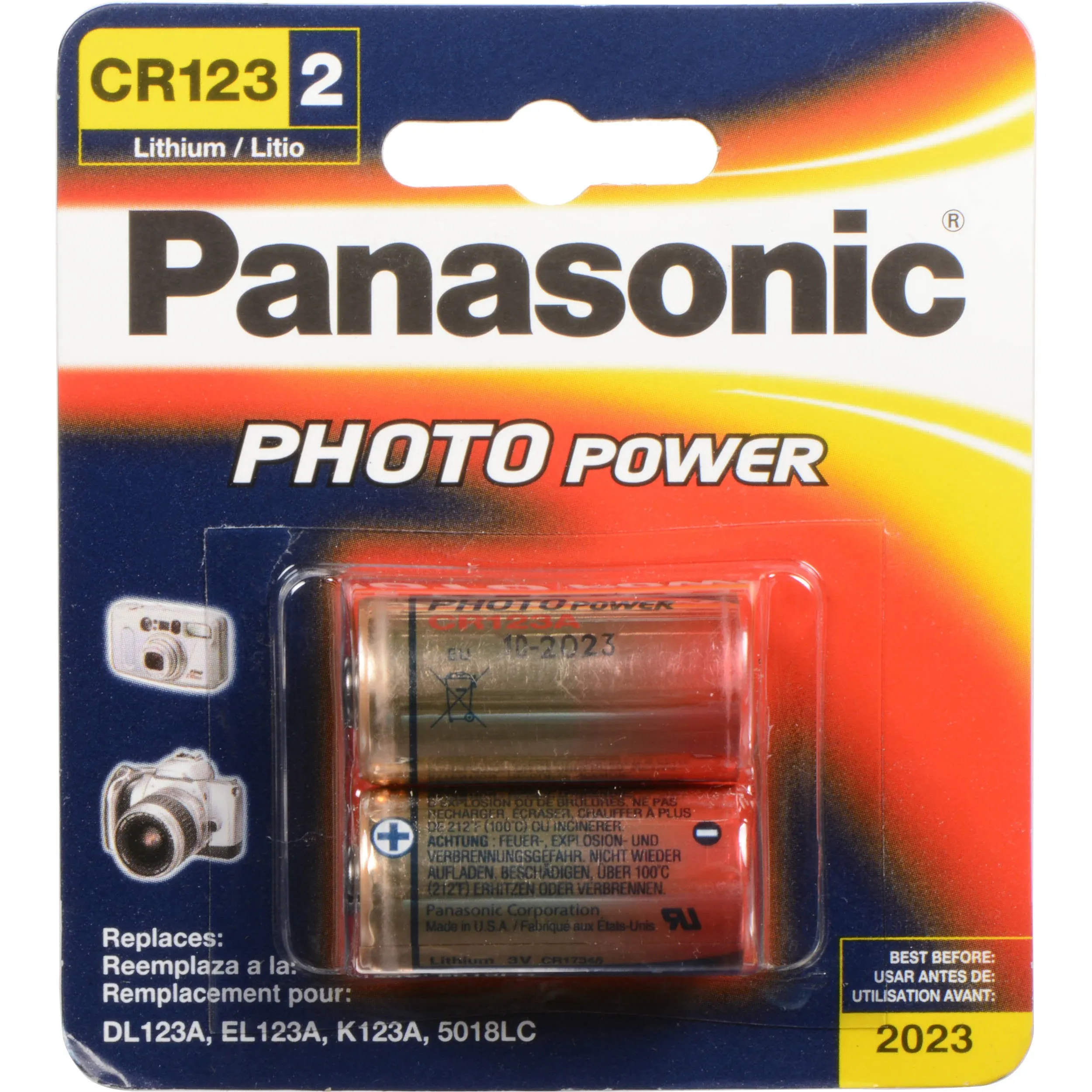 Panasonic CR123A Battery 2 Pack