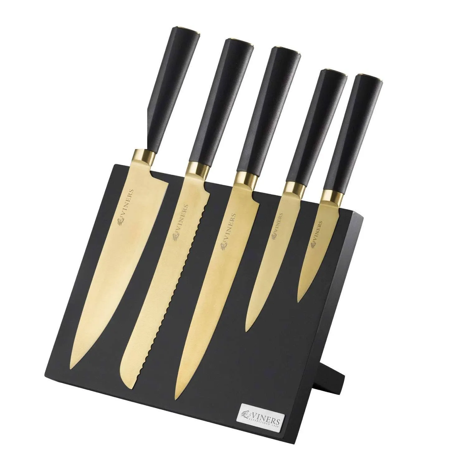 Viners Titan 6-Piece Knife Block Set - Gold