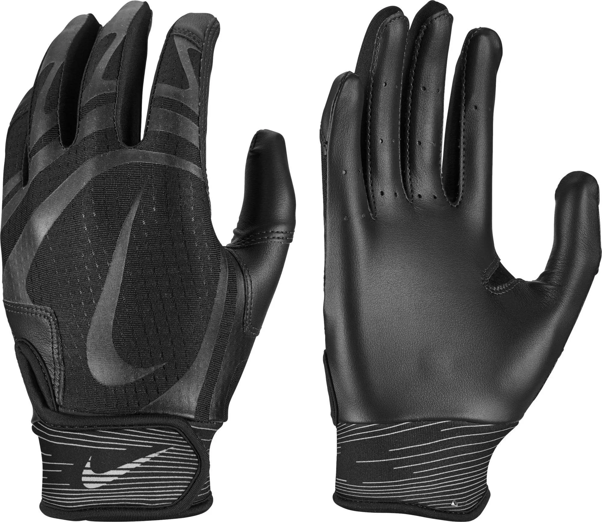 Nike Alpha Huarache Edge Youth's Batting Gloves - Black