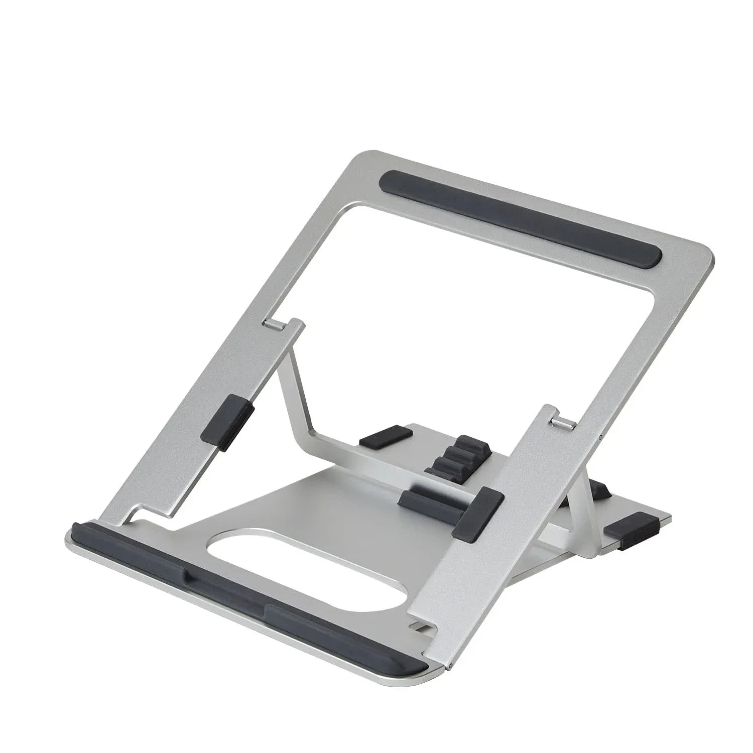 Aluminum Portable Laptop Stand Pout Eyes 3 Angle Silver