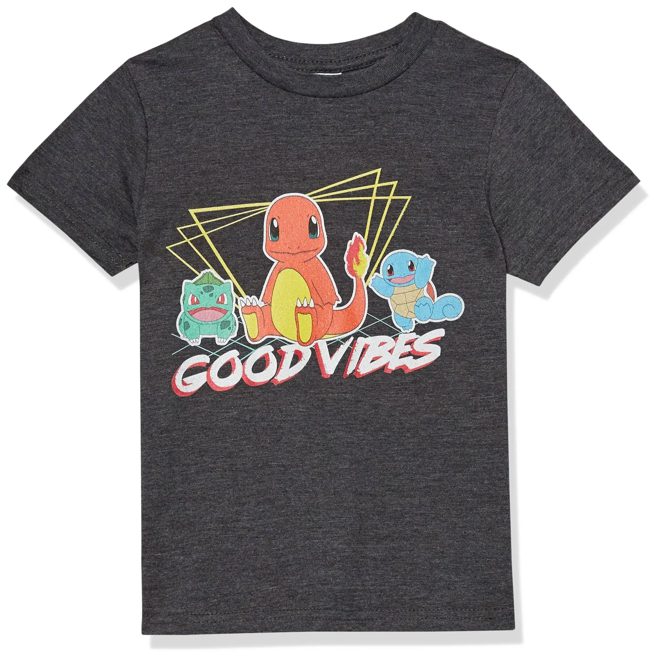 Pokemon Kids Good Vibes Starters Graphic T-Shirt, Xsmall, Cotton