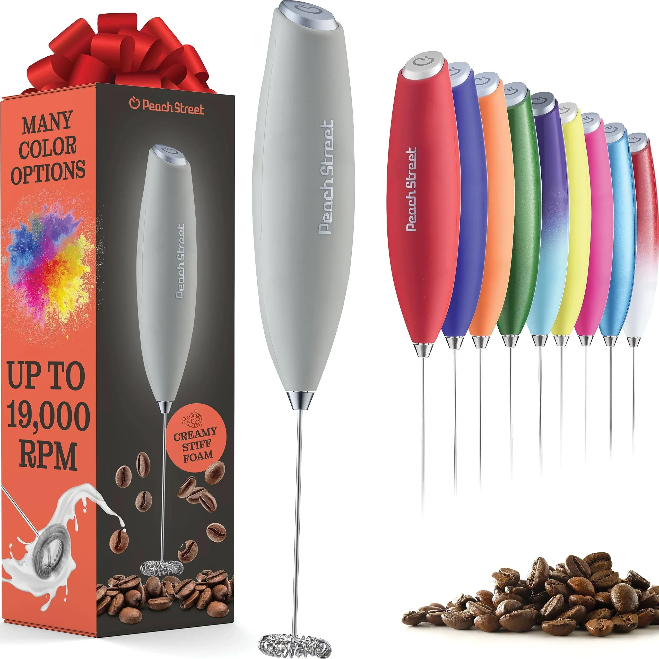 Powerful Handheld Milk Frother Mini Foamer for Coffee Lattes Cappuccino Drinks