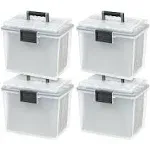 IRIS USA Plastic Legal File Storage Box for Letter with Organizer Lid