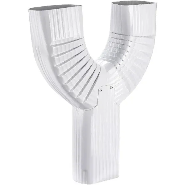 VYH Downspout Gutter Y Diverter 3x4 Low Gloss Whitey Downspout Gutter Downspout Y ...