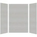 Transolid SWK603696-27 SaraMar 36-in x 60-in x 96-in Glue 3-Piece Shower Wall Kit, Grey Beach