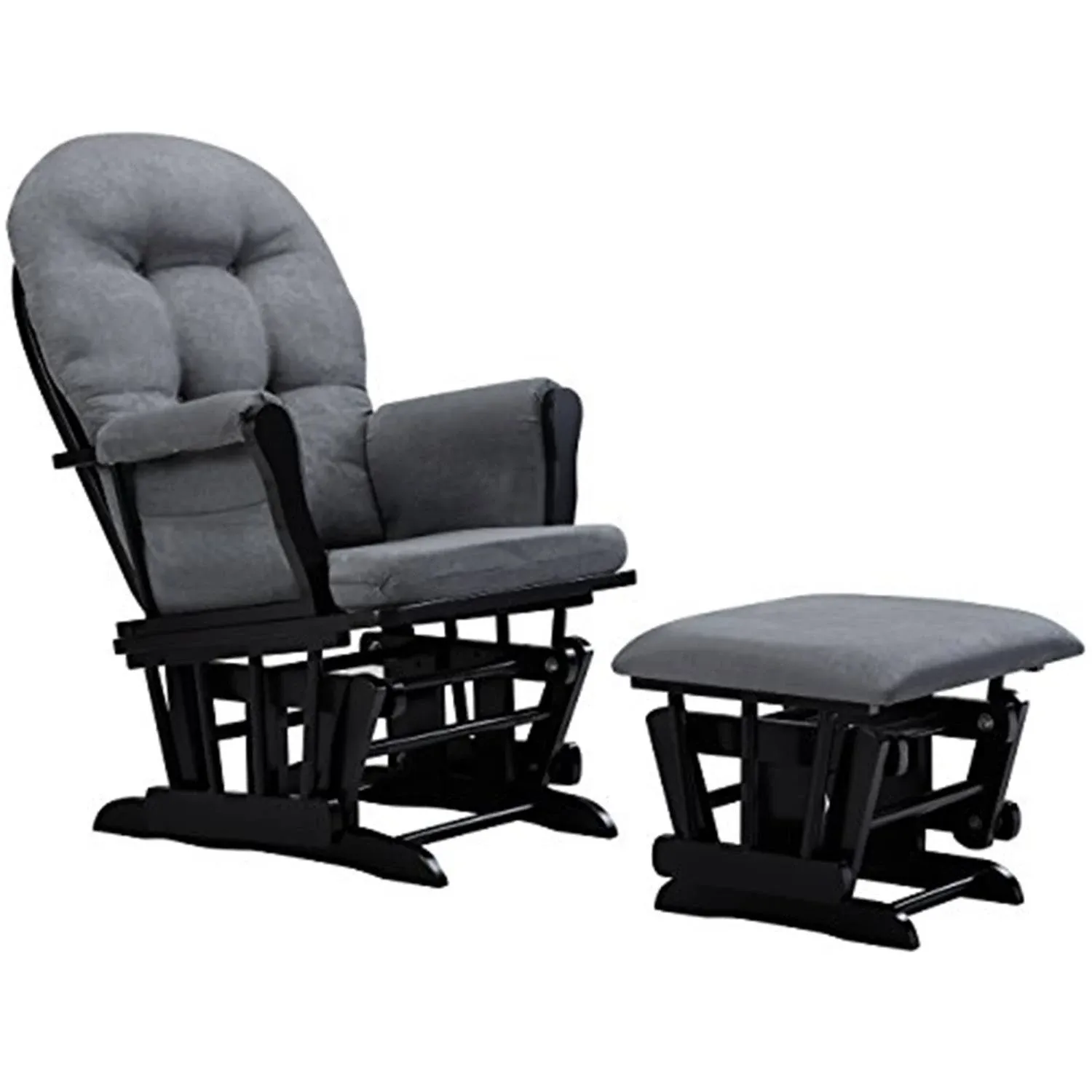 Angel Line Windsor Glider and Ottoman Cushion Black/Dark Grey