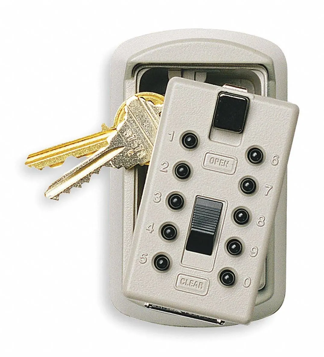 Kidde - 001414 S6clay Keysafe Slimline 2-Key Push Button, Clay