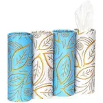 Car Tissue Cylinder with Facial Tissues Bulk, 4 Packs Tissues Tubes for Car, Car Tissue Holder for Car Cup Holder Car Tissue Box, Refillable Tissue Containers, Car Accessories for Travel