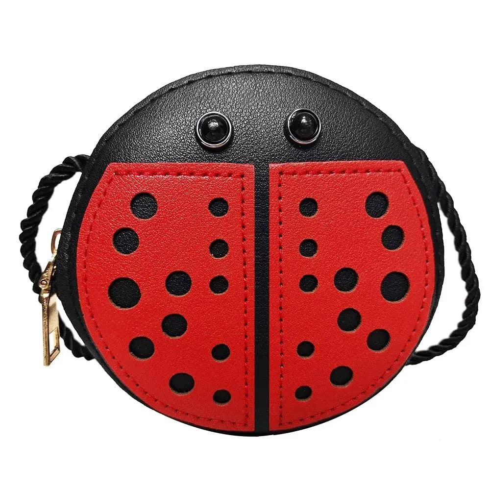 Little Girls Purse Ladybug Bag Mini PU Leather Crossbody Bag Coin Pouse Ladybug Toys for Kids Girls Gift