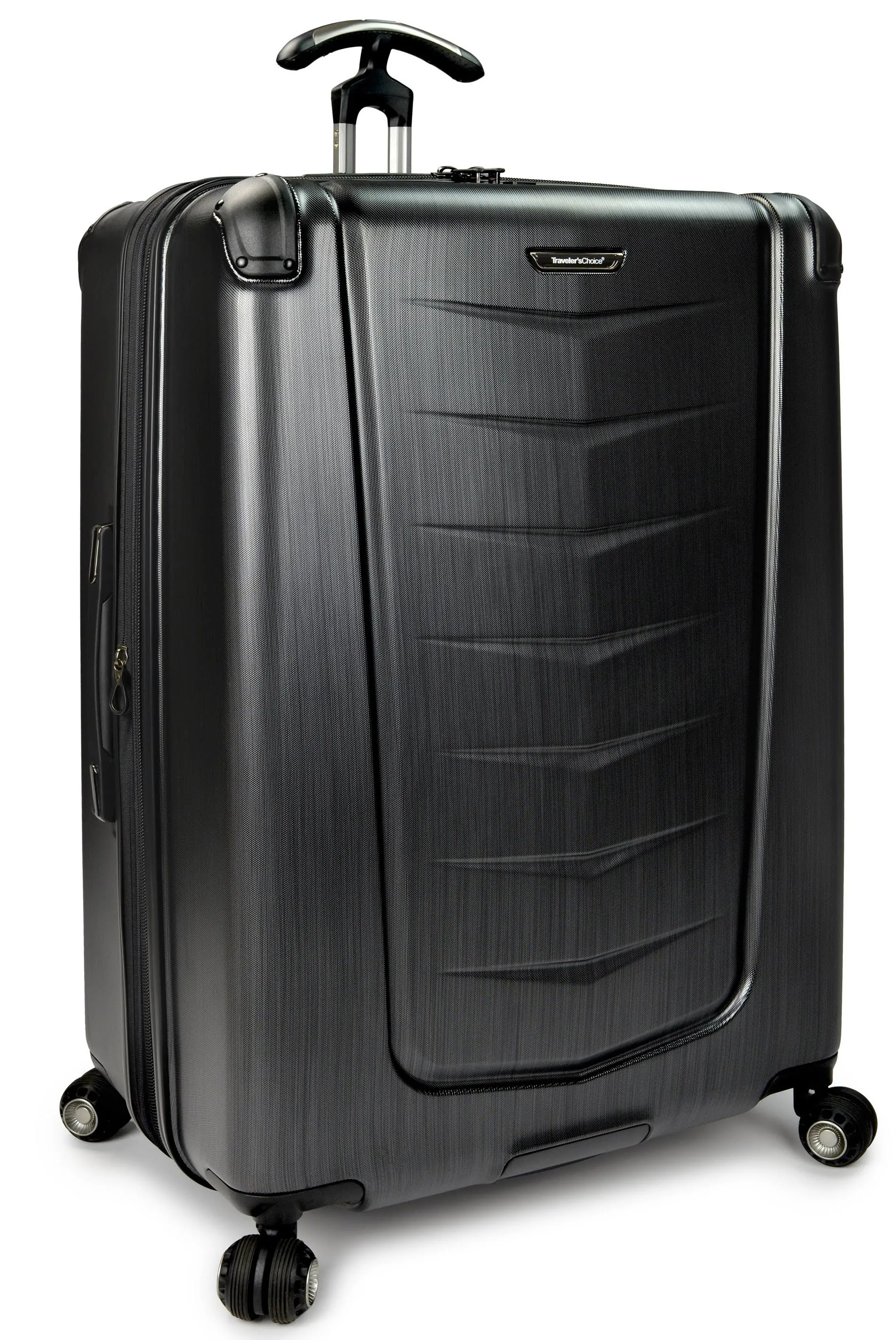 Traveler's Choice Silverwood 21 inch Hardside Spinner Luggage, Silver