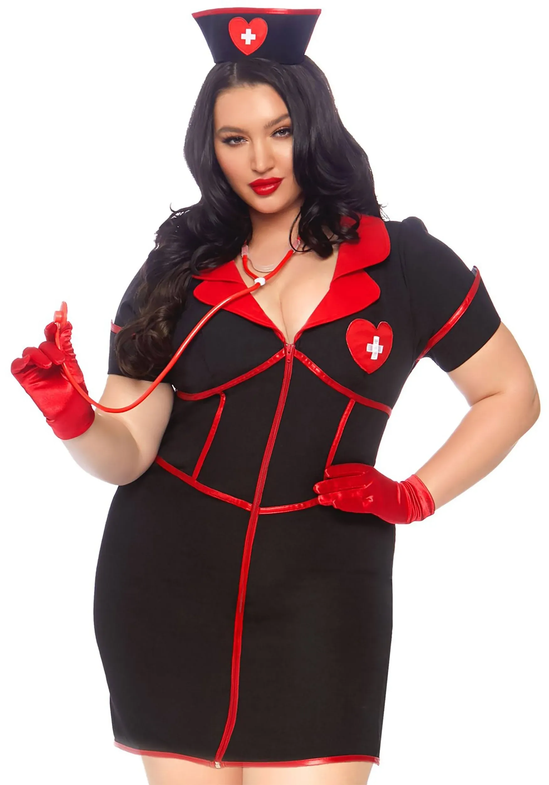 Leg Avenue Women's Plus Size Bedside Babe Costume - 1X/2X