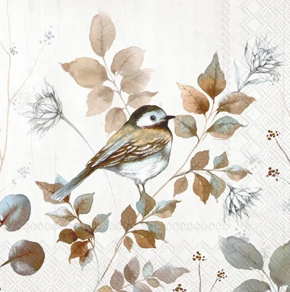 Paper Cocktail Napkins Woodland Bird